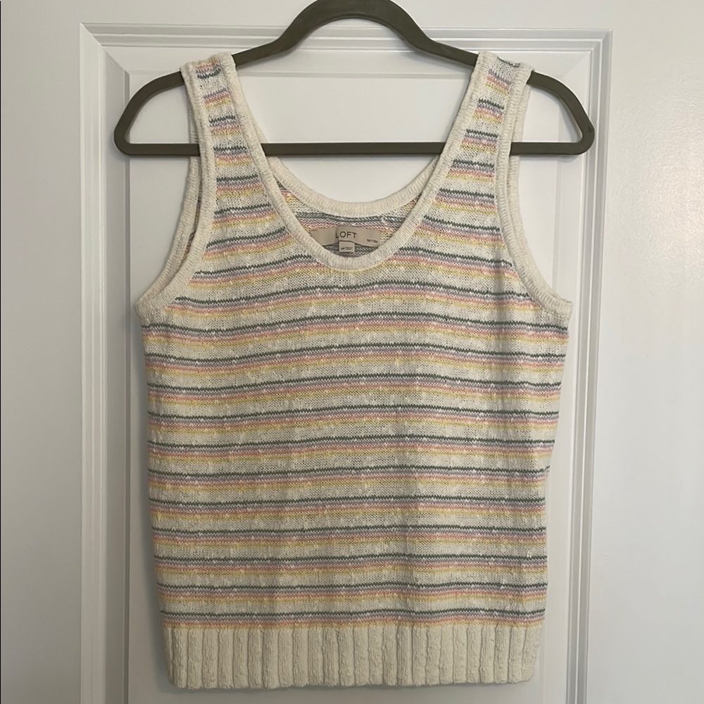 LOFT Multicolor Striped Women's Tank Top